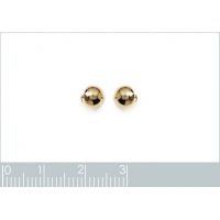 Boucles d'oreilles Boutons Boules Plaqué Or