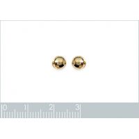 Boucles d'oreilles Boutons Boules Plaqué Or
