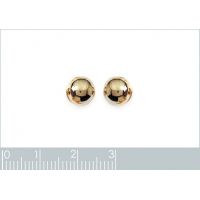 Boucles d'oreilles Boutons Boules Plaqué Or