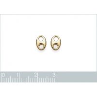 Boucles d'oreilles Grain De Café Plaqué Or