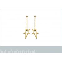 Boucles d'oreilles Pendantes Etoiles Ajourées Plaqué Or