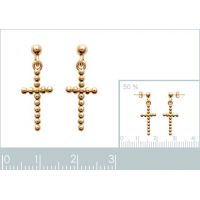 Boucles d'oreilles Croix Plaqué Or