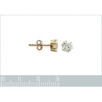 Boucles d'oreilles Puces Boutons Oxyde 6mm Plaqué Or