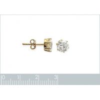 Boucles d'oreilles Puces Boutons Oxyde 7mm Plaqué Or
