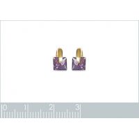 Boucles d'oreilles Puces Chics PS Plaqué Or