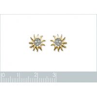 Boucles d'oreilles Soleil OZ Plaqué Or Rhodié
