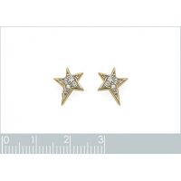 Boucles d'oreilles Etoiles OZ Plaqué Or Rhodié