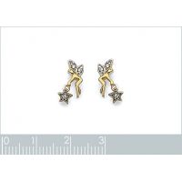 Boucles d'oreilles Etoiles OZ Plaqué Or Rhodié