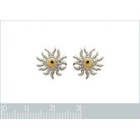 Boucles d'oreilles Soleil Plaqué Or Rhodié
