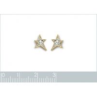 Boucles d'oreilles etoiles OZ Plaqué Or Rhodié