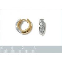 Boucles d'oreilles Pavées OZ Plaqué Or Rhodié