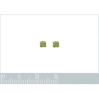 Boucles d'oreilles Boutons Pierre CRISTAL Plaqué Or
