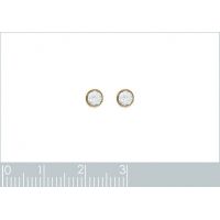 Boucles d'oreilles Boutons CRISTAL Plaqué Or