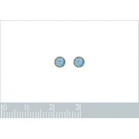 Boucles d'oreilles Boutons CRISTAL Plaqué Or