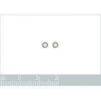 Boucles d'oreilles Boutons CRISTAL Plaqué Or