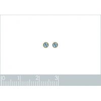 Boucles d'oreilles Boutons CRISTAL Plaqué Or