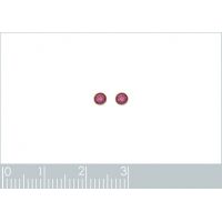 Boucles d'oreilles Boutons CRISTAL Plaqué Or