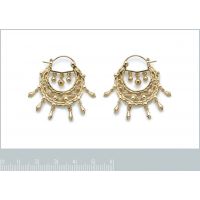 Boucles d'oreilles Créoles Savoyardes OZ Plaqué Or