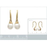 Boucles d'oreilles Pendantes imitation perles Plaqué Or