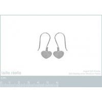 Boucles d'oreilles Coeur Argent 925/1000 Rhodié
